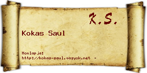 Kokas Saul névjegykártya